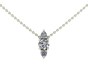 Classic Three Stone Diamond Necklace|1
