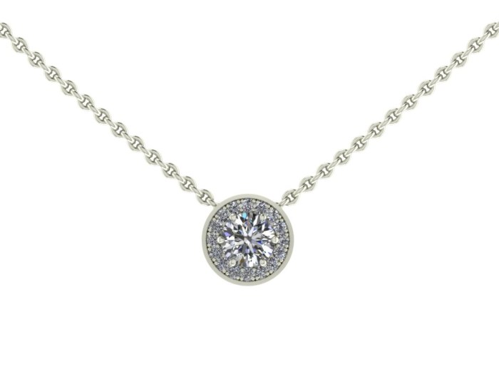 030 Diamond Halo Necklace