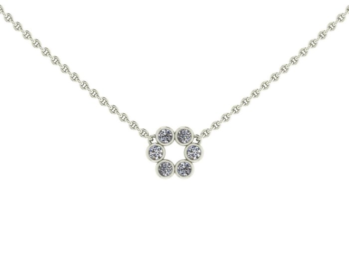 Diamond Bezel Circle Necklace