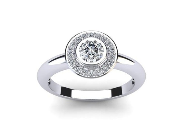 Happy Halo Engagement Ring