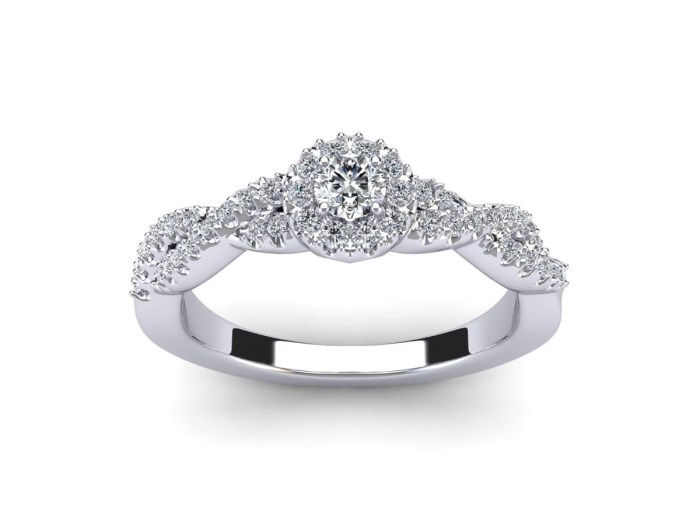 Braided Diamond Engagement Ring
