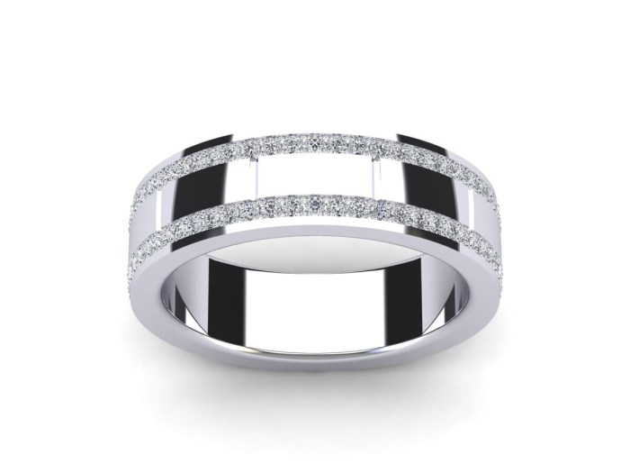 Grooved Diamond Band 