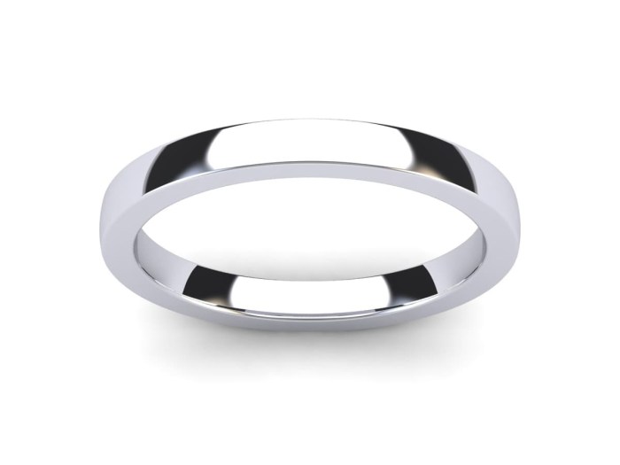3.0 MM Rectangle Band Ring