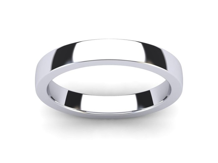 4.0 MM Rectangle Band Ring