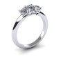 Brilliant Three Stone Engagement Ring|2