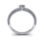 Six Prong Solitaire with Pavé-Set Shank|2