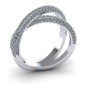 Twisted Double Arch Pavé Ring|3