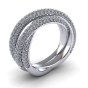 Twisted Triple Arch Pavé Ring|3