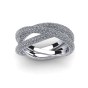 Twisted Triple Arch Pavé Ring|1
