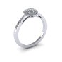 030 Modern Halo Ring with Diamond Accent|3