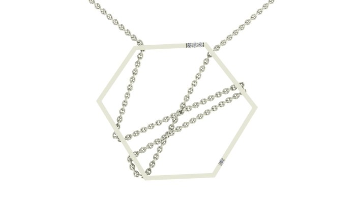 Threaded Hexagon Necklace