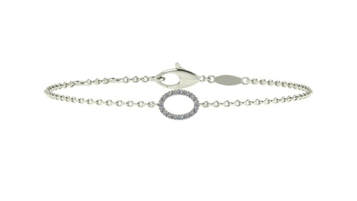 Diamond Oval Bracelet