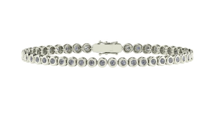 Bezel Set Diamond Eternity Bracelet
