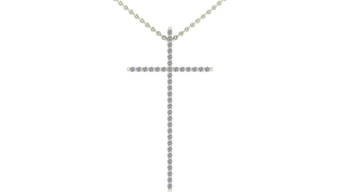 Fine Diamond Cross Necklace
