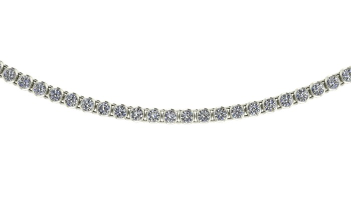 Large Bezel Set Diamond Necklace 