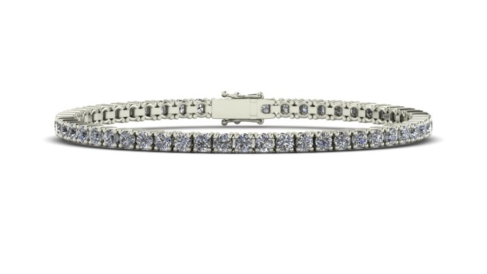 Large Diamond Tennis Bracelet 