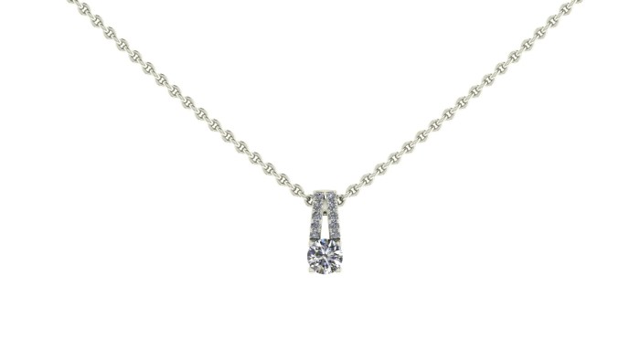 Split Loop Diamond Necklace 