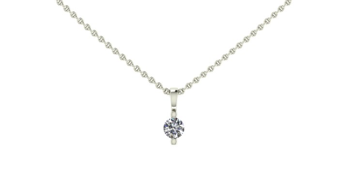 Two Prong Diamond Necklace