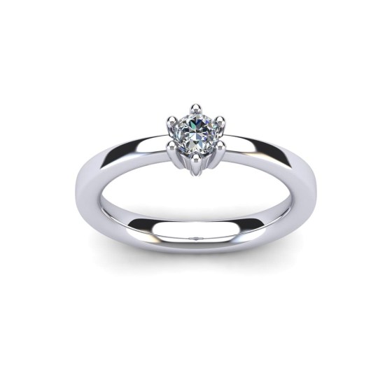 025 Contemporary Six Prong Engagement Ring