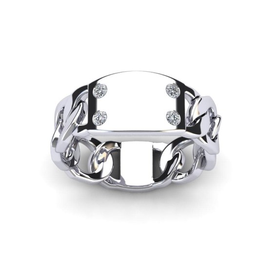 Diamond Plaque Ring