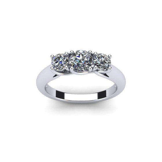 Three Stone Luxury Ring