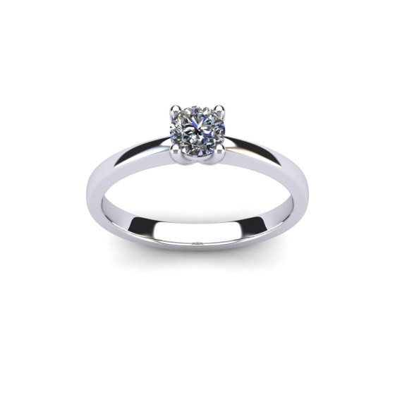 Classic V Prong Solitaire