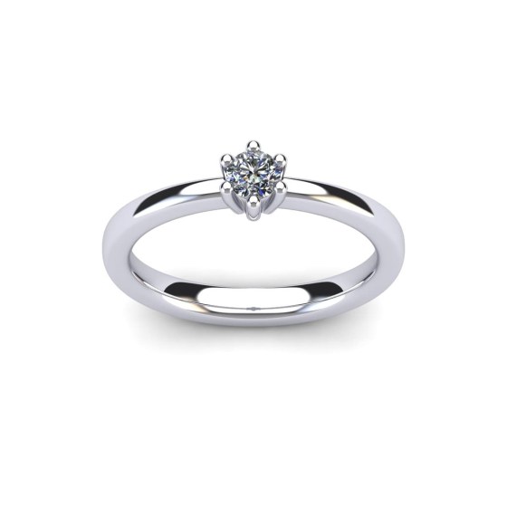 018 Contemporary Six Prong Engagement Ring