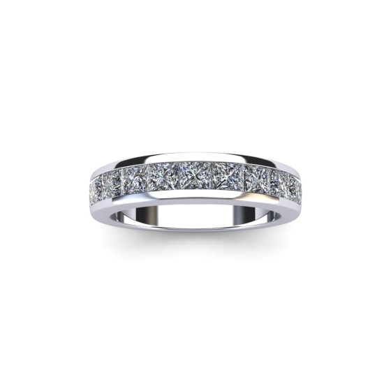 Tapered Square Channel Eternity Ring