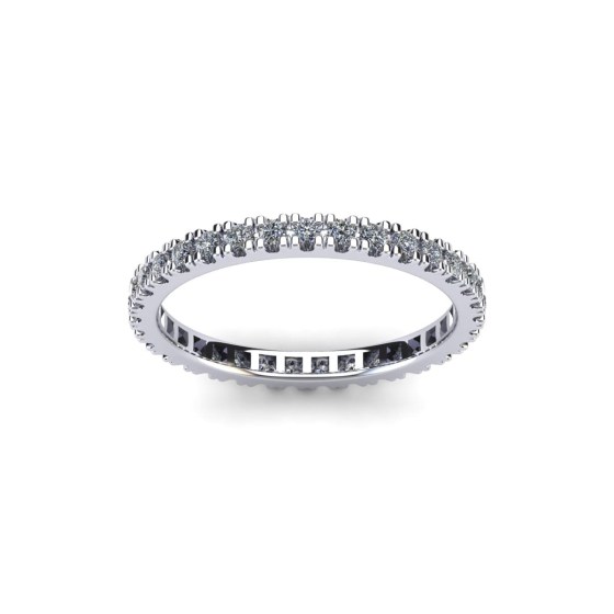 French Claw Set Eternity Ring