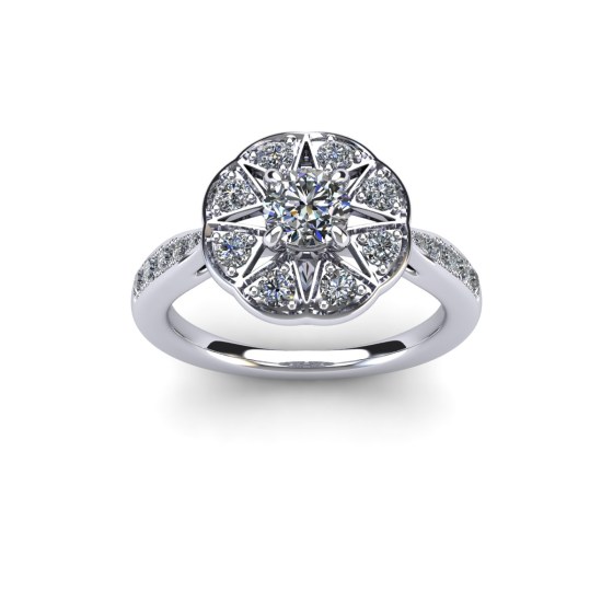 Diamond Star Engagement Ring		