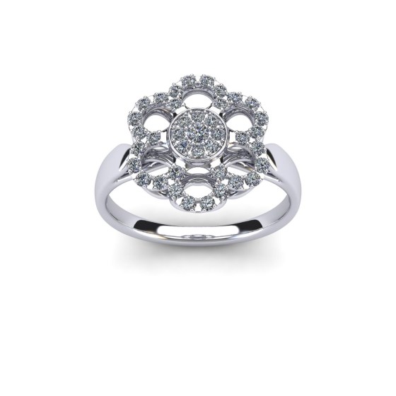 Snowflake Diamond Ring 