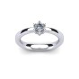 030 Contemporary Six Prong Engagement Ring|1