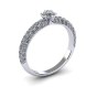 Six Prong Solitaire with Pavé-Set Shank|3
