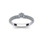 Six Prong Solitaire with Pavé-Set Shank|1
