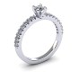 Four Prong Solitaire with Diamond Shoulders|3
