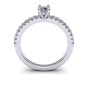 Four Prong Solitaire with Diamond Shoulders|2