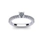 Four Prong Solitaire with Diamond Shoulders|1