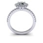 Four Prong Halo with Diamond Shoulders|2