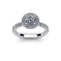 Four Prong Halo with Diamond Shoulders|1
