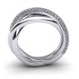 Twisted Single Arch Pavé Ring|2