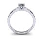 Four Prong Solitaire with Diamond Accent|2