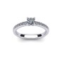 Four Prong Solitaire with Diamond Accent|1
