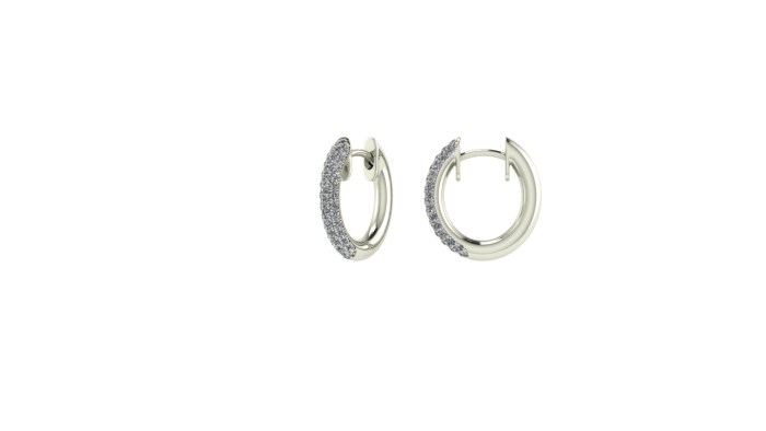 Oval Diamond Earrings	