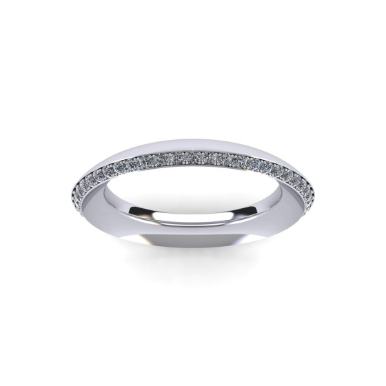 Irregular Curve Diamond Eternity Ring	
